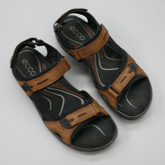 ECCO Men\'s 47 (13-13.5) Yucatan Receptor Brown Leather Hook Loop Sport Sandals main image 4